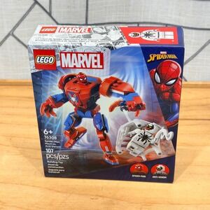 LEGO Marvel Spider-Man Mech vs Anti-Venom 76308 Building Toy Set 107 Pieces NEW